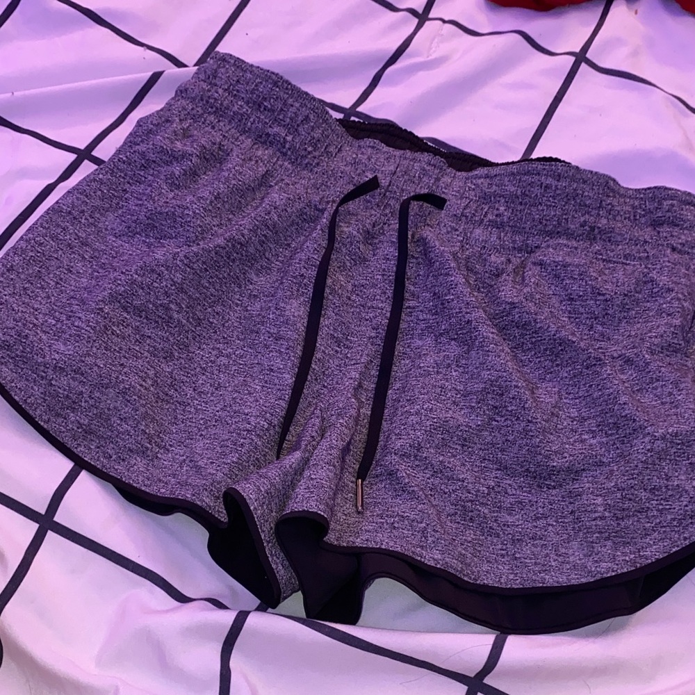 REVERSIBLE Lululemon Athletica Charcoal and Black Athletic Shorts